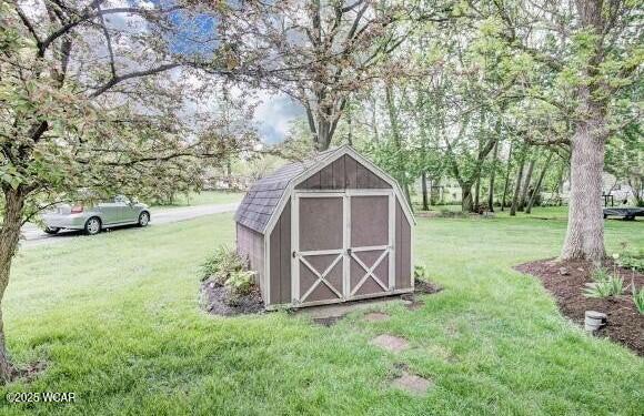 view of shed