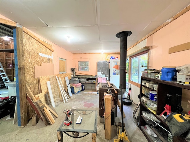miscellaneous room with concrete flooring