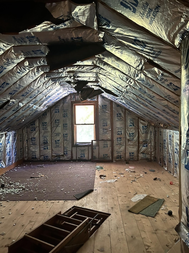 view of attic