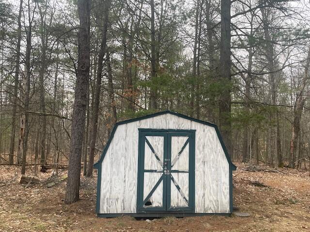 view of shed