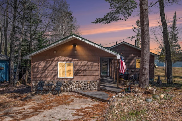 view of rustic home