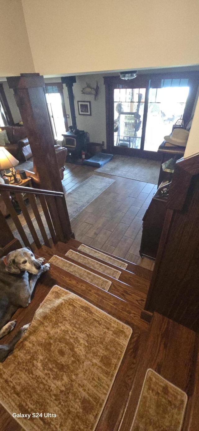 interior space featuring a healthy amount of sunlight and wood finished floors