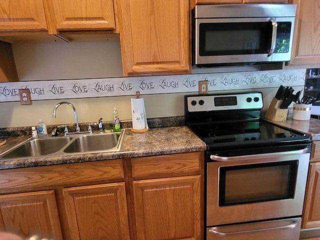 kitchen featuring a sink and stainless steel appliances