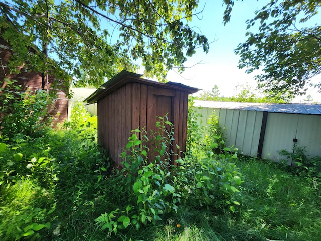 view of shed