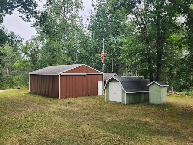 view of shed