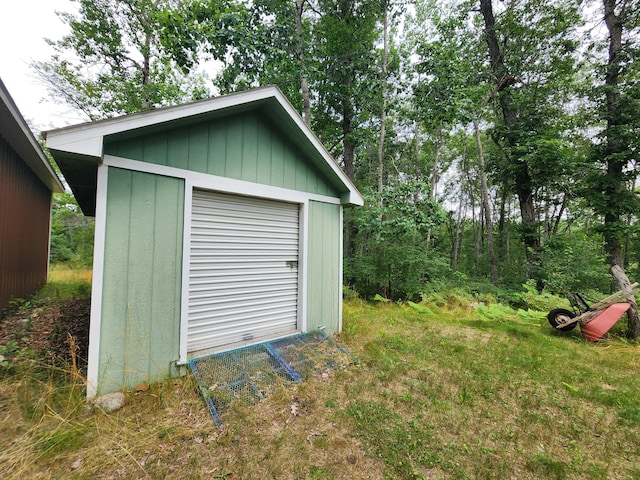 view of shed