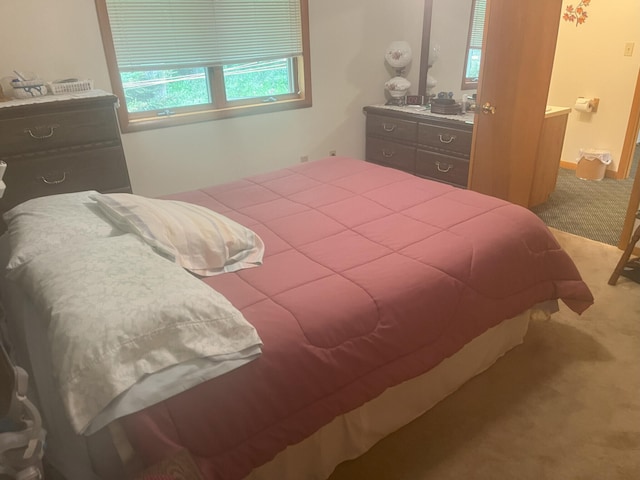 view of carpeted bedroom