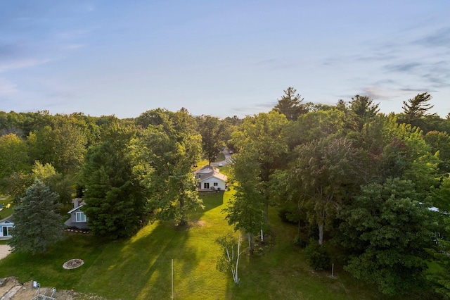 3551 W Otsego Lake Dr, Gaylord, MI 49735 - aerial view featuring a wooded view