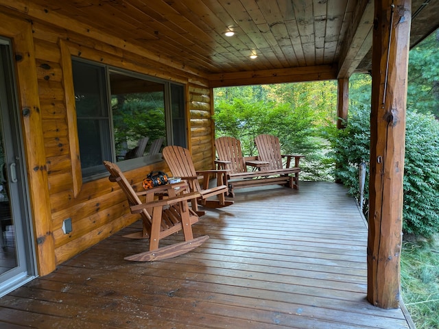 view of wooden deck