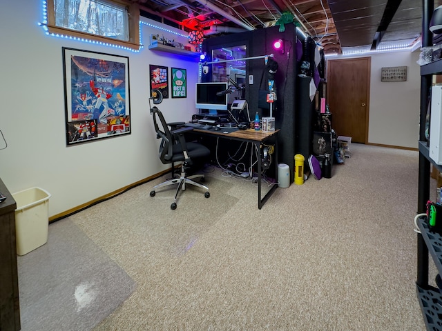 office with baseboards