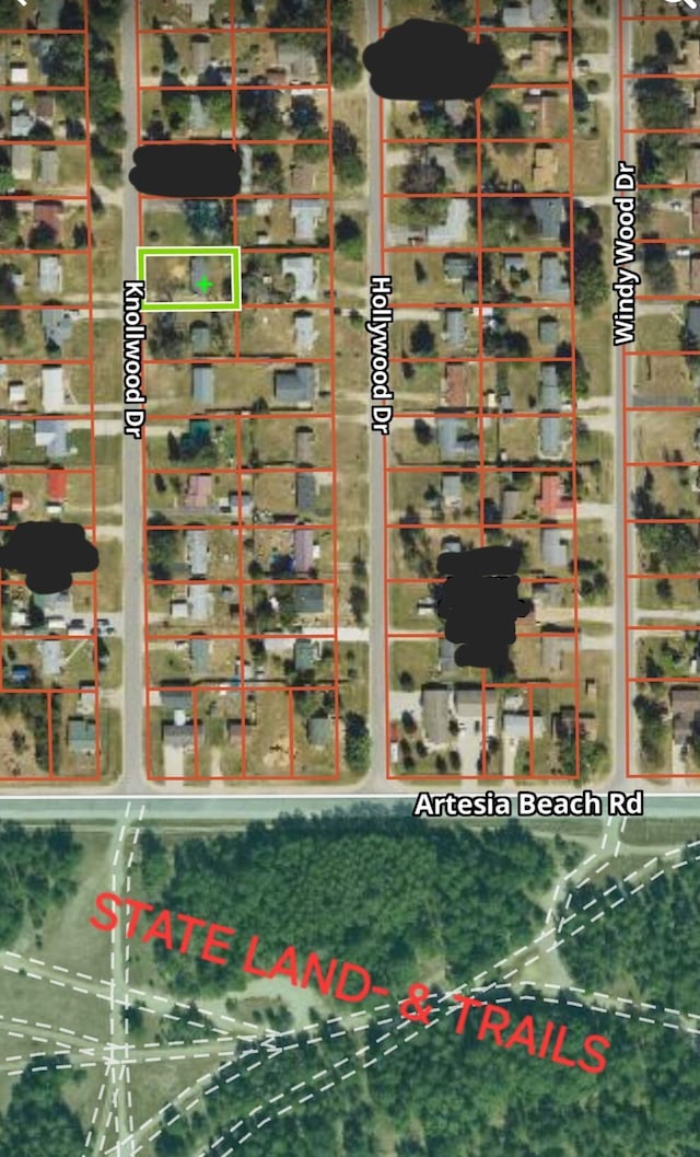 1130 Knollwood, Saint Helen, MI 48656 - map / location with property parcel outlined