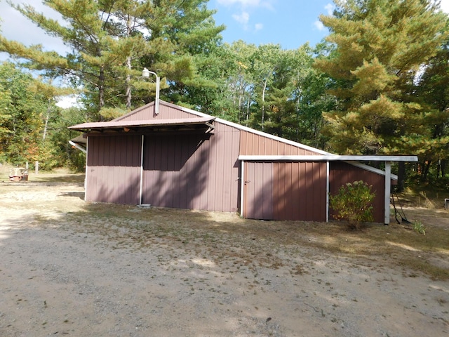 view of pole building