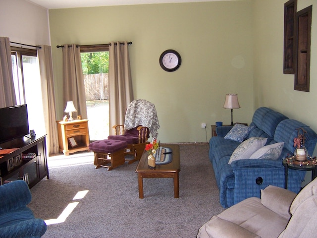 view of carpeted living room