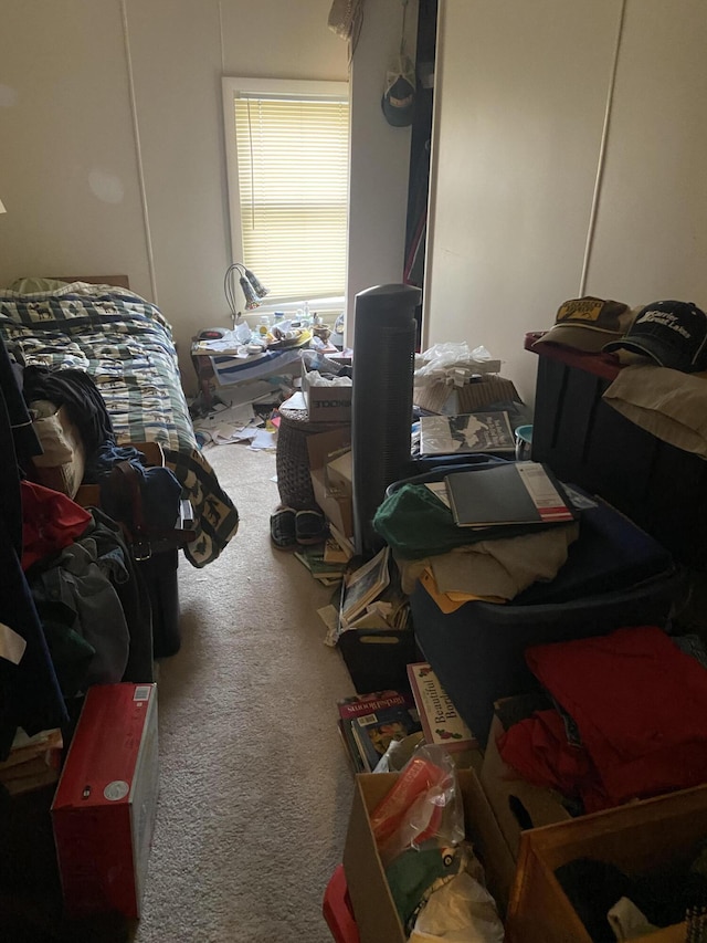 bedroom featuring carpet