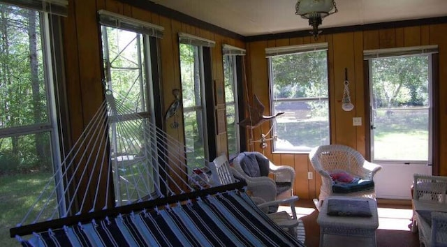 view of sunroom