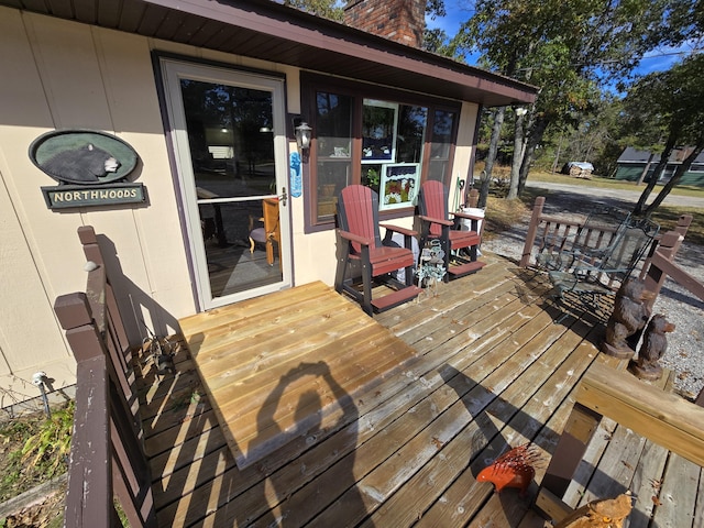 view of wooden deck