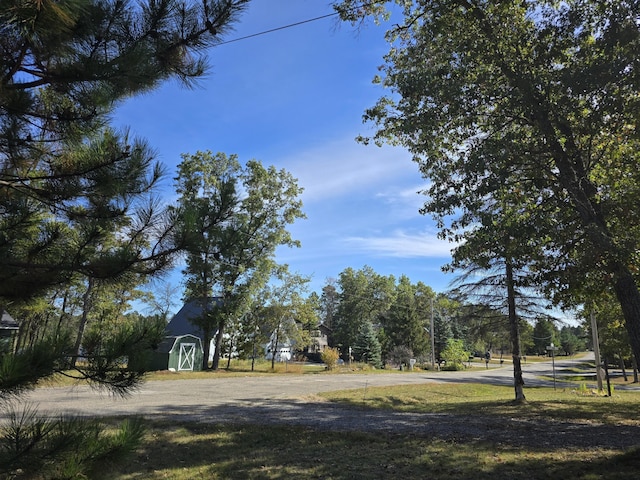 view of yard featuring an outdoor structure