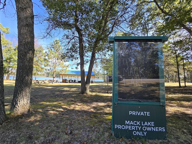 view of home's community featuring a water view