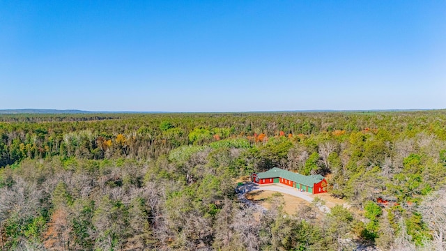 bird's eye view with a forest view