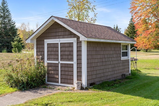 view of shed