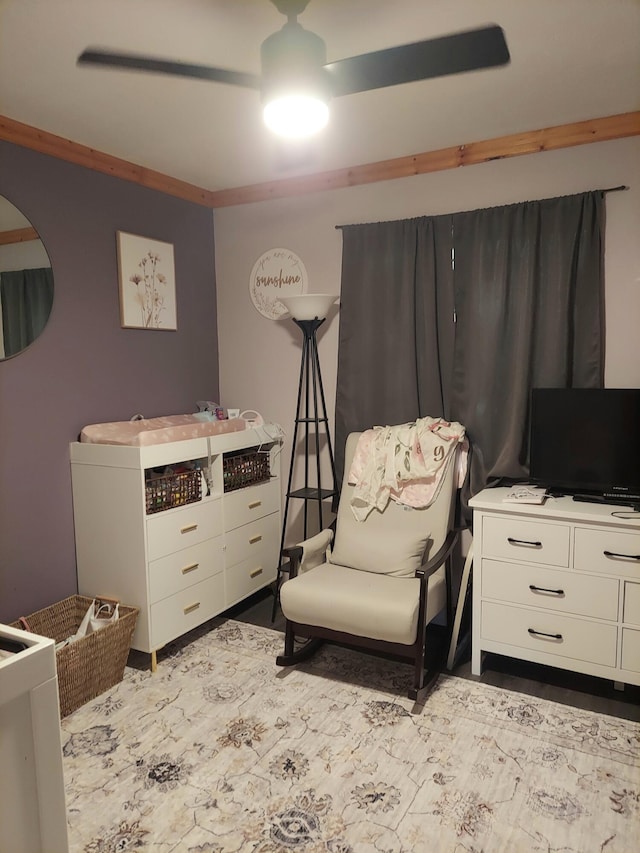 bedroom with a ceiling fan