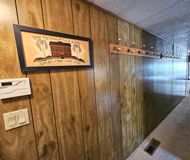 details with visible vents and wood walls