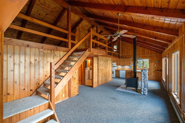 interior space with baseboard heating