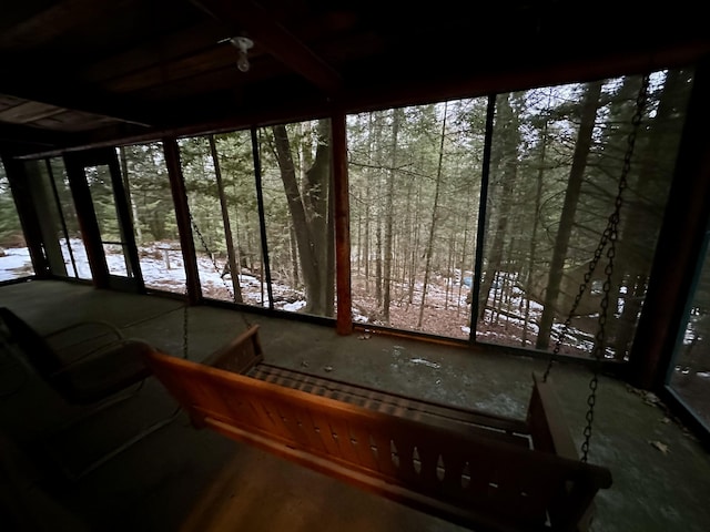 view of sunroom