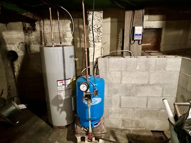 utilities featuring electric water heater