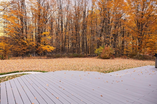 deck featuring fence