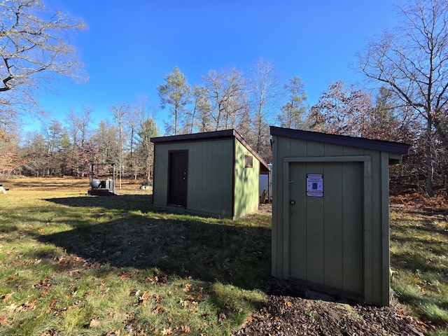 view of shed