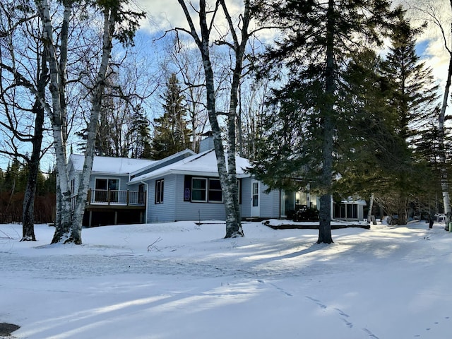 view of front of property featuring a chimney