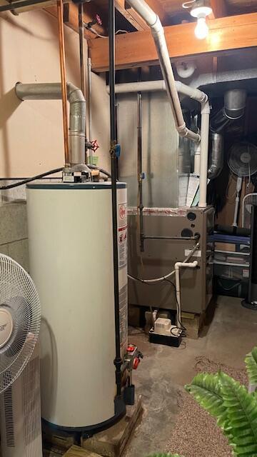 utilities featuring gas water heater