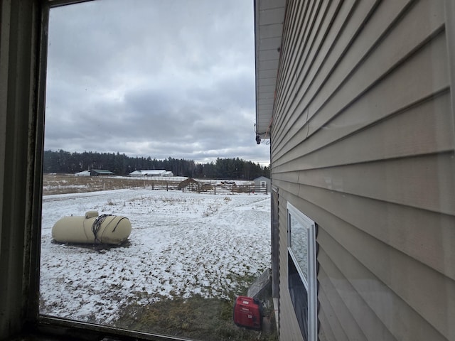 view of snowy yard