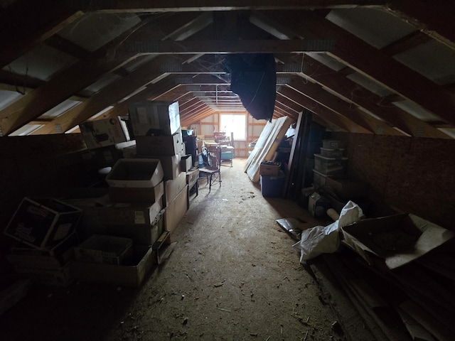 view of attic