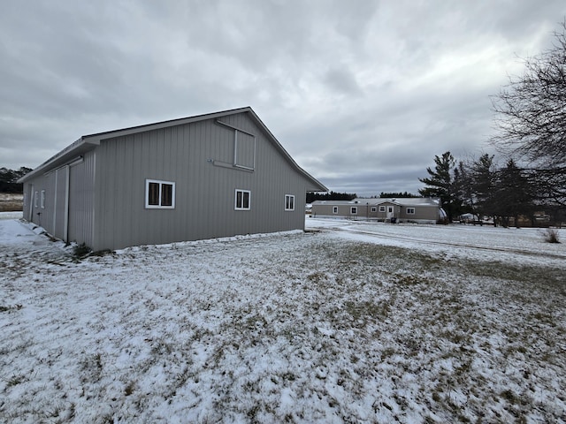 view of snowy exterior