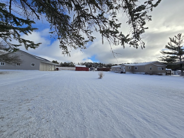 view of snowy yard