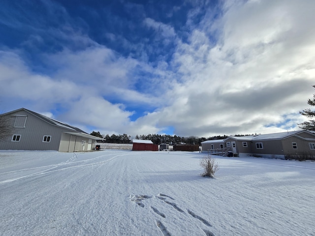 view of snowy yard