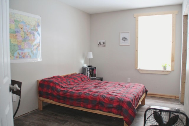 bedroom featuring wood finished floors