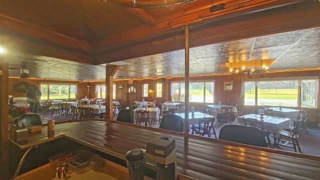 dining space with plenty of natural light