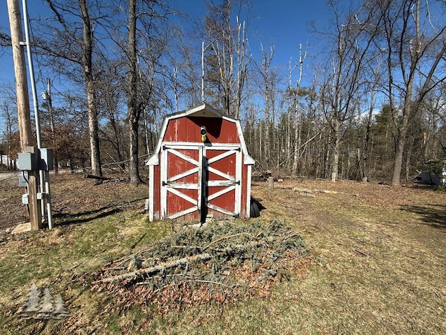 view of shed