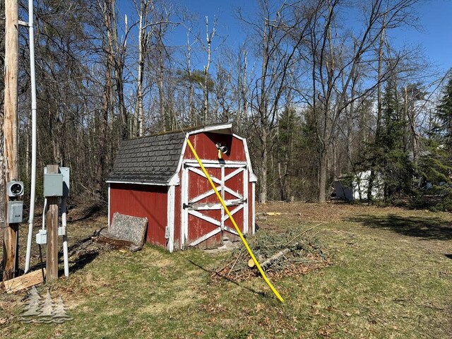 view of shed
