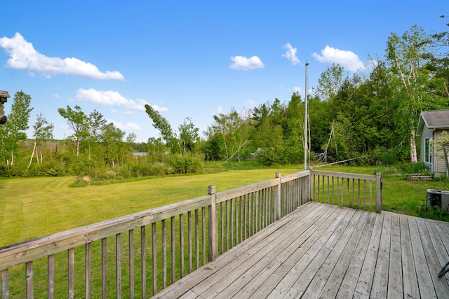 6626 Varonica Ln, Cheboygan, MI 49721 - deck with a yard