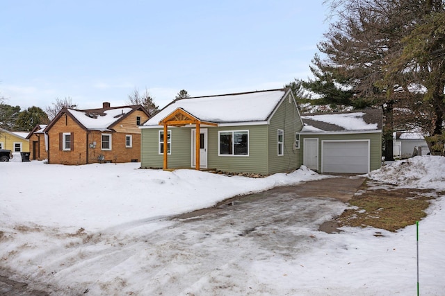 view of front of home featuring a garage