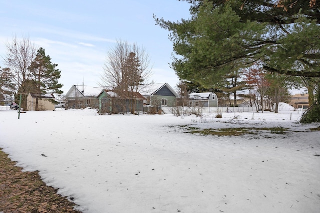 view of snowy yard