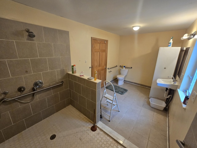 2709 Timberlane Trl, Grayling, MI 49738 - full bathroom featuring a tile shower and toilet