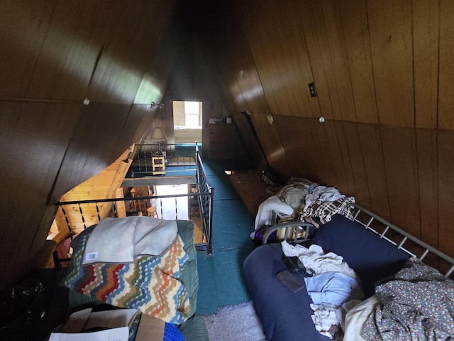 2709 Timberlane Trl, Grayling, MI 49738 - bedroom featuring wood walls