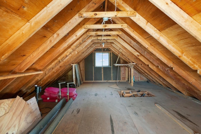 view of attic