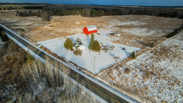 view of snowy aerial view