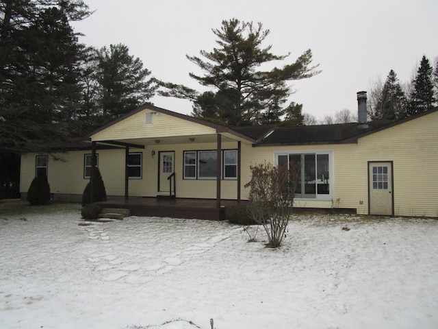 view of front of property with a porch